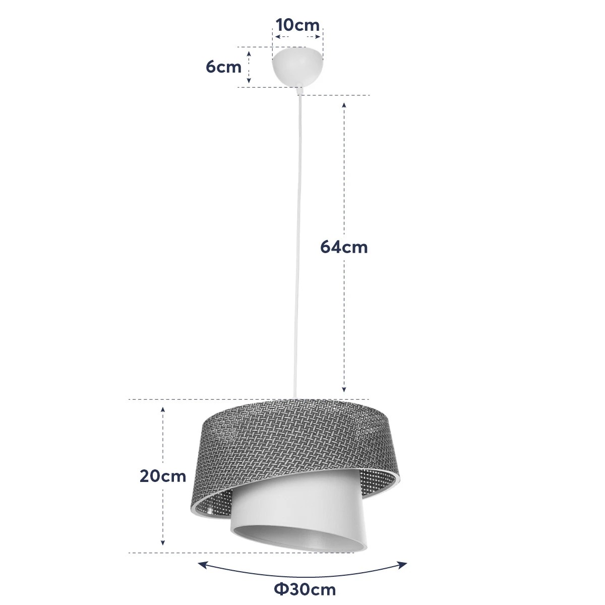 GLOBOSTAR® ALINA 203-0129 Μοντέρνο Κρεμαστό Φωτιστικό Οροφής με Ντουί 1 x E27 AC 220-240V IP20 - Καφέ & Μπεζ - Μ30 x Π30 x Υ20cm 12 GLOBOSTAR® ALINA 203-0129 Μοντέρνο Κρεμαστό Φωτιστικό Οροφής με Ντουί 1 x E27 AC 220-240V IP20 - Καφέ & Μπεζ - Μ30 x Π30 x Υ20cm - Image 11