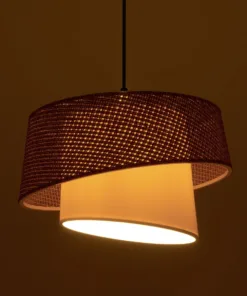 Alternative view of GLOBOSTAR® ALINA 203-0130 Μοντέρνο Κρεμαστό Φωτιστικό Οροφής με Ντουί 1 x E27 AC 220-240V IP20 - Γκρι & Λευκό - Μ30 x Π30 x Υ20cm