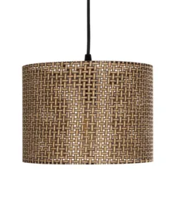 GLOBOSTAR® CLAIRIE 203-0132 Μοντέρνο Κρεμαστό Φωτιστικό Οροφής με Ντουί 1 x E27 AC 220-240V IP20 - Καφέ - Μ22 x Π22 x Υ18cm 14 203 0132 4