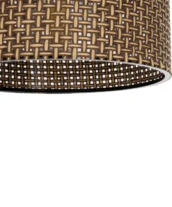 GLOBOSTAR® CLAIRIE 203-0132 Μοντέρνο Κρεμαστό Φωτιστικό Οροφής με Ντουί 1 x E27 AC 220-240V IP20 - Καφέ - Μ22 x Π22 x Υ18cm 17 203 0132 7