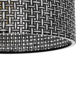 GLOBOSTAR® CLAIRIE 203-0133 Μοντέρνο Κρεμαστό Φωτιστικό Οροφής με Ντουί 1 x E27 AC 220-240V IP20 - Μαύρο & Λευκό - Μ22 x Π22 x Υ18cm 17 203 0133 7