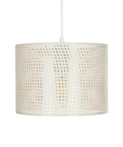 GLOBOSTAR® CLAIRIE 203-0134 Μοντέρνο Κρεμαστό Φωτιστικό Οροφής με Ντουί 1 x E27 AC 220-240V IP20 - Μπεζ - Μ22 x Π22 x Υ18cm 14 203 0134 4