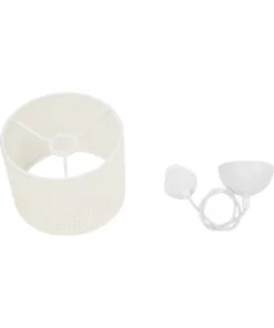 GLOBOSTAR® CLAIRIE 203-0134 Μοντέρνο Κρεμαστό Φωτιστικό Οροφής με Ντουί 1 x E27 AC 220-240V IP20 - Μπεζ - Μ22 x Π22 x Υ18cm 19 203 0134 9