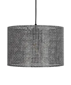 GLOBOSTAR® CLAIRIE 203-0136 Μοντέρνο Κρεμαστό Φωτιστικό Οροφής με Ντουί 1 x E27 AC 220-240V IP20 - Μαύρο & Λευκό - Μ30 x Π30 x Υ22cm 14 203 0136 4