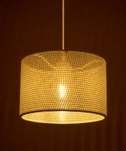 Alternative view of GLOBOSTAR® CLAIRIE 203-0137 Μοντέρνο Κρεμαστό Φωτιστικό Οροφής με Ντουί 1 x E27 AC 220-240V IP20 - Μπεζ - Μ30 x Π30 x Υ22cm