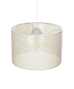 GLOBOSTAR® CLAIRIE 203-0137 Μοντέρνο Κρεμαστό Φωτιστικό Οροφής με Ντουί 1 x E27 AC 220-240V IP20 - Μπεζ - Μ30 x Π30 x Υ22cm 16 203 0137 6