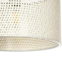 GLOBOSTAR® CLAIRIE 203-0137 Μοντέρνο Κρεμαστό Φωτιστικό Οροφής με Ντουί 1 x E27 AC 220-240V IP20 - Μπεζ - Μ30 x Π30 x Υ22cm 17 203 0137 7