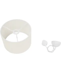 GLOBOSTAR® CLAIRIE 203-0137 Μοντέρνο Κρεμαστό Φωτιστικό Οροφής με Ντουί 1 x E27 AC 220-240V IP20 - Μπεζ - Μ30 x Π30 x Υ22cm 19 203 0137 9