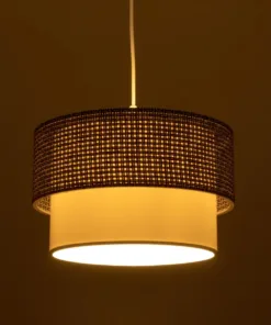 Alternative view of GLOBOSTAR® SISSIE 203-0139 Μοντέρνο Κρεμαστό Φωτιστικό Οροφής με Ντουί 1 x E27 AC 220-240V IP20 - Μαύρο & Λευκό - Μ30 x Π30 x Υ23cm