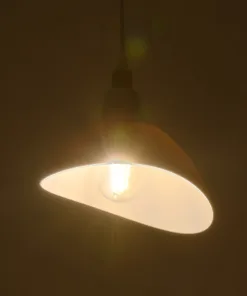 Alternative view of GLOBOSTAR® RIVE 203-0141 Μοντέρνο Κρεμαστό Φωτιστικό Οροφής με Ντουί 1 x E27 AC 220-240V IP20 - Λευκό & Χρυσό - Μ22 x Π20 x Υ22cm