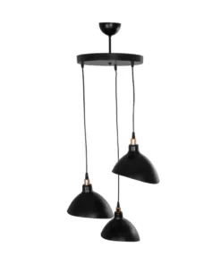 GLOBOSTAR® RIVE 203-0144 Μοντέρνο Κρεμαστό Φωτιστικό Οροφής με Ντουί 3 x E27 AC 220-240V IP20 - Μάυρο & Χάλκινο - Μ40 x Π40 x Υ65cm 14 203 0144 5