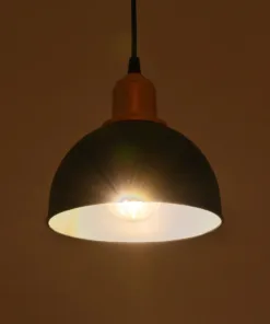 Alternative view of GLOBOSTAR® ΗUT 203-0145 Μοντέρνο Κρεμαστό Φωτιστικό Οροφής με Ντουί 1 x E27 AC 220-240V IP20 - Μάυρο & Χάλκινο - Μ18 x Π18 x Υ18cm