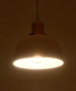 Alternative view of GLOBOSTAR® ΗUT 203-0147 Μοντέρνο Κρεμαστό Φωτιστικό Οροφής με Ντουί 1 x E27 AC 220-240V IP20 - Λευκό & Χρυσό - Μ18 x Π18 x Υ18cm