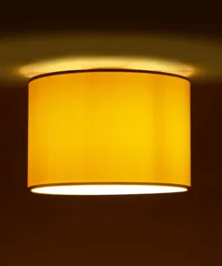 Alternative view of GloboStar® CILIO 203-0149 Μοντέρνο Φωτιστικό Οροφής Καπέλο Μονόφωτο 1 x E27 IP20 Λευκό Ύφασμα - Μ30 x Π30 x Υ22cm