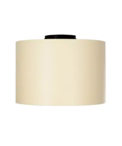 GloboStar® CILIO 203-0149 Μοντέρνο Φωτιστικό Οροφής Καπέλο Μονόφωτο 1 x E27 IP20 Λευκό Ύφασμα - Μ30 x Π30 x Υ22cm 9 203 0149 3