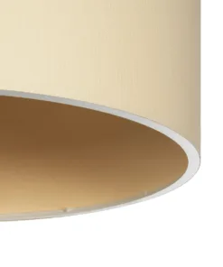 GloboStar® CILIO 203-0149 Μοντέρνο Φωτιστικό Οροφής Καπέλο Μονόφωτο 1 x E27 IP20 Λευκό Ύφασμα - Μ30 x Π30 x Υ22cm 11 203 0149 5