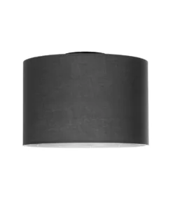 GloboStar® GloboStar® CILIO 203-0153 Μοντέρνο Φωτιστικό Οροφής Καπέλο Μονόφωτο 1 x E27 IP20 Γκρι Ύφασμα - Μ30 x Π30 x Υ22cm