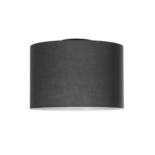 GloboStar® GloboStar® CILIO 203-0153 Μοντέρνο Φωτιστικό Οροφής Καπέλο Μονόφωτο 1 x E27 IP20 Γκρι Ύφασμα - Μ30 x Π30 x Υ22cm