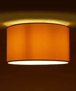 Alternative view of GloboStar® CILIO 203-0154 Μοντέρνο Φωτιστικό Οροφής Καπέλο Μονόφωτο 1 x E27 IP20 Μπεζ Ύφασμα - Μ38 x Π38 x Υ23cm