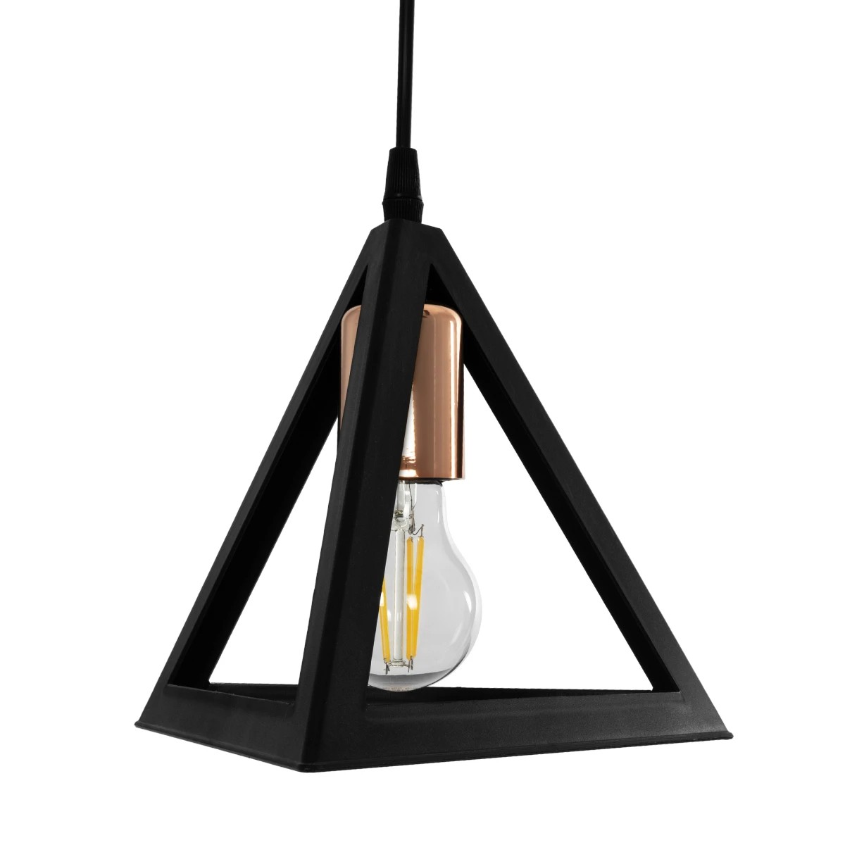 GLOBOSTAR® TRIANGLE 203-0162 Μοντέρνο Κρεμαστό Φωτιστικό Οροφής με Ντουί 3 x E27 AC 220-240V IP20 - Μάυρο & Χάλκινο - Μ67 x Π67 x Υ50cm 8 GLOBOSTAR® TRIANGLE 203-0162 Μοντέρνο Κρεμαστό Φωτιστικό Οροφής με Ντουί 3 x E27 AC 220-240V IP20 - Μάυρο & Χάλκινο - Μ67 x Π67 x Υ50cm - Image 7