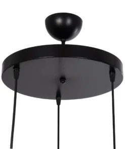 GLOBOSTAR® TRIANGLE 203-0162 Μοντέρνο Κρεμαστό Φωτιστικό Οροφής με Ντουί 3 x E27 AC 220-240V IP20 - Μάυρο & Χάλκινο - Μ67 x Π67 x Υ50cm 17 203 0162 8
