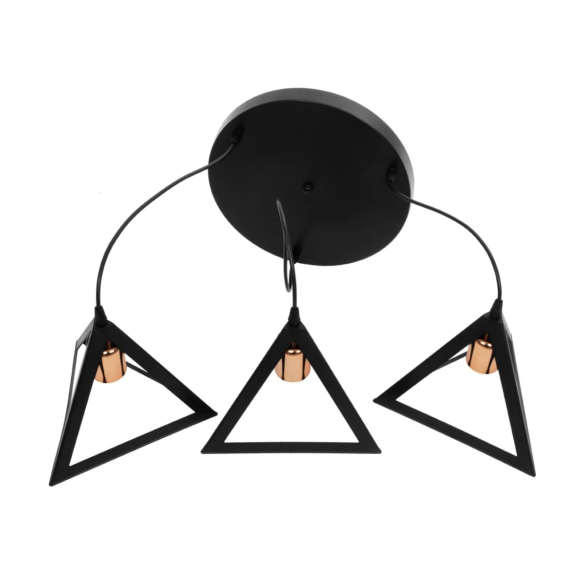 GLOBOSTAR® TRIANGLE 203-0162 Μοντέρνο Κρεμαστό Φωτιστικό Οροφής με Ντουί 3 x E27 AC 220-240V IP20 - Μάυρο & Χάλκινο - Μ67 x Π67 x Υ50cm 10 GLOBOSTAR® TRIANGLE 203-0162 Μοντέρνο Κρεμαστό Φωτιστικό Οροφής με Ντουί 3 x E27 AC 220-240V IP20 - Μάυρο & Χάλκινο - Μ67 x Π67 x Υ50cm - Image 9