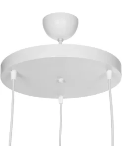 GLOBOSTAR® TRIANGLE 203-0166 Μοντέρνο Κρεμαστό Φωτιστικό Οροφής με Ντουί 3 x E27 AC 220-240V IP20 - Λευκό & Χρυσό - Μ67 x Π67 x Υ50cm 17 203 0166 8