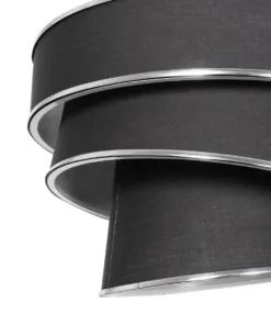 GLOBOSTAR® SIERA 203-0167 Μοντέρνο Κρεμαστό Φωτιστικό Οροφής με Ντουί 1 x E27 AC 220-240V IP20 - Γκρι & Ασημί - Μ38 x Π38 x Υ26cm 16 203 0167 7