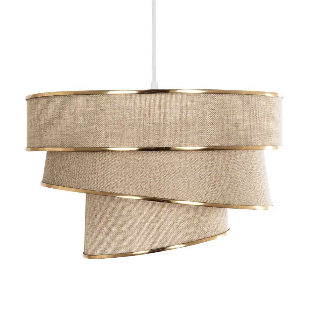 GLOBOSTAR® SIERA 203-0168 Μοντέρνο Κρεμαστό Φωτιστικό Οροφής με Ντουί 1 x E27 AC 220-240V IP20 - Μπεζ & Χρυσό - Μ38 x Π38 x Υ26cm 5 GLOBOSTAR® SIERA 203-0168 Μοντέρνο Κρεμαστό Φωτιστικό Οροφής με Ντουί 1 x E27 AC 220-240V IP20 - Μπεζ & Χρυσό - Μ38 x Π38 x Υ26cm - Image 4