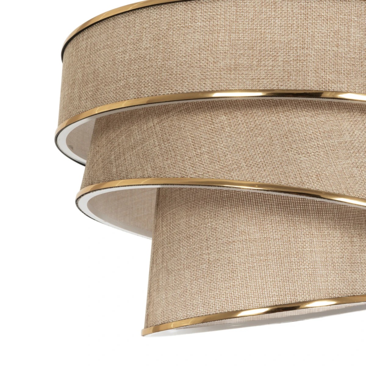 GLOBOSTAR® SIERA 203-0168 Μοντέρνο Κρεμαστό Φωτιστικό Οροφής με Ντουί 1 x E27 AC 220-240V IP20 - Μπεζ & Χρυσό - Μ38 x Π38 x Υ26cm 8 GLOBOSTAR® SIERA 203-0168 Μοντέρνο Κρεμαστό Φωτιστικό Οροφής με Ντουί 1 x E27 AC 220-240V IP20 - Μπεζ & Χρυσό - Μ38 x Π38 x Υ26cm - Image 7