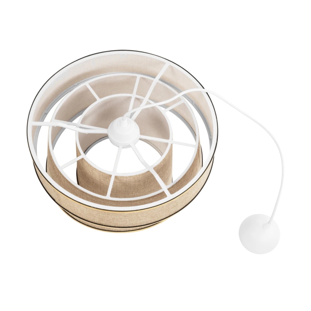 GLOBOSTAR® SIERA 203-0168 Μοντέρνο Κρεμαστό Φωτιστικό Οροφής με Ντουί 1 x E27 AC 220-240V IP20 - Μπεζ & Χρυσό - Μ38 x Π38 x Υ26cm 10 GLOBOSTAR® SIERA 203-0168 Μοντέρνο Κρεμαστό Φωτιστικό Οροφής με Ντουί 1 x E27 AC 220-240V IP20 - Μπεζ & Χρυσό - Μ38 x Π38 x Υ26cm - Image 9