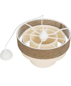 GLOBOSTAR® SIERA 203-0169 Μοντέρνο Κρεμαστό Φωτιστικό Οροφής με Ντουί 1 x E27 AC 220-240V IP20 - Καφέ & Μπεζ - Μ38 x Π38 x Υ26cm 19 203 0169 9