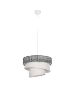 GLOBOSTAR® SIERA 203-0170 Μοντέρνο Κρεμαστό Φωτιστικό Οροφής με Ντουί 1 x E27 AC 220-240V IP20 - Μαύρο & Λευκό - Μ38 x Π38 x Υ26cm 13 203 0170 3