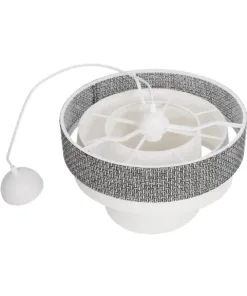 GLOBOSTAR® SIERA 203-0170 Μοντέρνο Κρεμαστό Φωτιστικό Οροφής με Ντουί 1 x E27 AC 220-240V IP20 - Μαύρο & Λευκό - Μ38 x Π38 x Υ26cm 19 203 0170 9