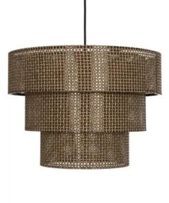 GLOBOSTAR® LEVEL 203-0171 Μοντέρνο Κρεμαστό Φωτιστικό Οροφής με Ντουί 1 x E27 AC 220-240V IP20 - Καφέ - Μ39 x Π39 x Υ30cm 13 203 0171 4