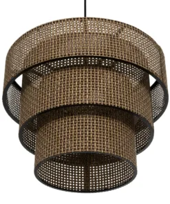 GLOBOSTAR® LEVEL 203-0171 Μοντέρνο Κρεμαστό Φωτιστικό Οροφής με Ντουί 1 x E27 AC 220-240V IP20 - Καφέ - Μ39 x Π39 x Υ30cm 14 203 0171 5