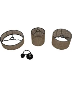 GLOBOSTAR® LEVEL 203-0171 Μοντέρνο Κρεμαστό Φωτιστικό Οροφής με Ντουί 1 x E27 AC 220-240V IP20 - Καφέ - Μ39 x Π39 x Υ30cm 18 203 0171 9