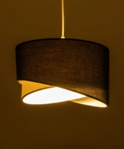 Alternative view of GLOBOSTAR® LILI 203-0176 Μοντέρνο Κρεμαστό Φωτιστικό Οροφής με Ντουί 1 x E27 AC 220-240V IP20 - Μαύρο & Λευκό - Μ30 x Π30 x Υ22cm