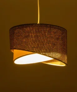 Alternative view of GLOBOSTAR® LILI 203-0177 Μοντέρνο Κρεμαστό Φωτιστικό Οροφής με Ντουί 1 x E27 AC 220-240V IP20 - Καφέ & Μπεζ - Μ30 x Π30 x Υ22cm