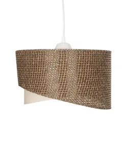 GLOBOSTAR® LILI 203-0177 Μοντέρνο Κρεμαστό Φωτιστικό Οροφής με Ντουί 1 x E27 AC 220-240V IP20 - Καφέ & Μπεζ - Μ30 x Π30 x Υ22cm 14 203 0177 4