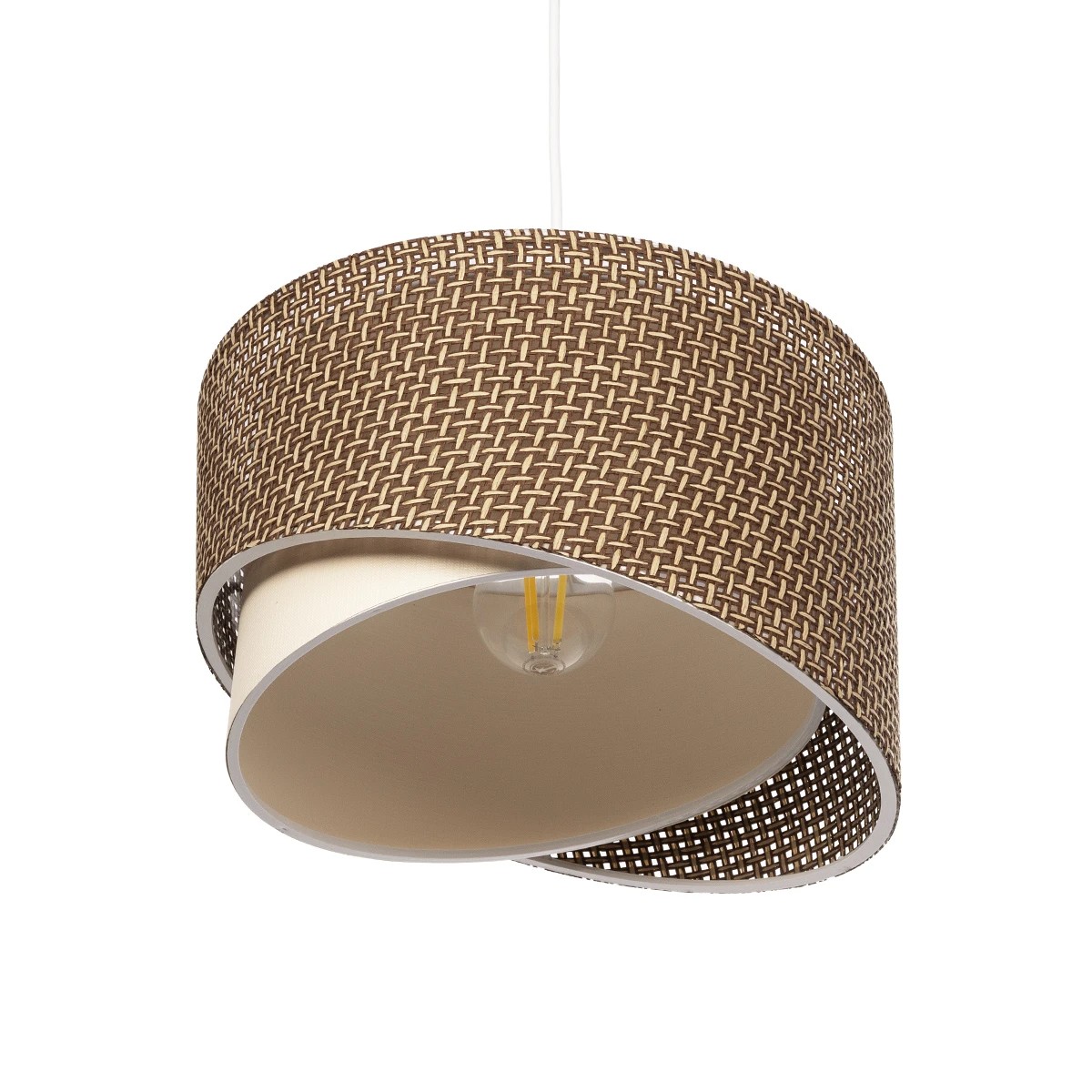 GLOBOSTAR® LILI 203-0177 Μοντέρνο Κρεμαστό Φωτιστικό Οροφής με Ντουί 1 x E27 AC 220-240V IP20 - Καφέ & Μπεζ - Μ30 x Π30 x Υ22cm 6 GLOBOSTAR® LILI 203-0177 Μοντέρνο Κρεμαστό Φωτιστικό Οροφής με Ντουί 1 x E27 AC 220-240V IP20 - Καφέ & Μπεζ - Μ30 x Π30 x Υ22cm - Image 5