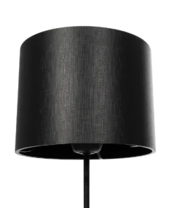 GloboStar® WIZ 203-0178 Μοντέρνο Επιτραπέζιο Φωτιστικό Πορτατίφ Μονόφωτο 1 x E27 IP20 Μαύρο Μέταλλο με Μαύρο Ύφασμα - Μ22 x Π22 x Υ36.5cm 13 203 0178 5