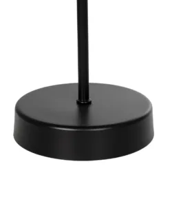 GloboStar® WIZ 203-0178 Μοντέρνο Επιτραπέζιο Φωτιστικό Πορτατίφ Μονόφωτο 1 x E27 IP20 Μαύρο Μέταλλο με Μαύρο Ύφασμα - Μ22 x Π22 x Υ36.5cm 14 203 0178 6