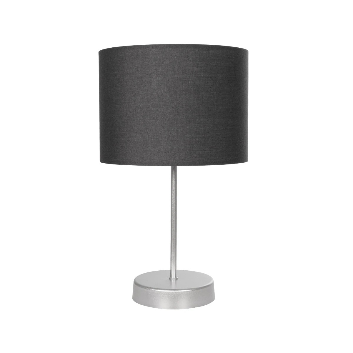 GloboStar® WIZ 203-0179 Μοντέρνο Επιτραπέζιο Φωτιστικό Πορτατίφ Μονόφωτο 1 x E27 IP20 Ασημί Μέταλλο με Γκρι Ύφασμα - Μ22 x Π22 x Υ36.5cm 4 GloboStar® WIZ 203-0179 Μοντέρνο Επιτραπέζιο Φωτιστικό Πορτατίφ Μονόφωτο 1 x E27 IP20 Ασημί Μέταλλο με Γκρι Ύφασμα - Μ22 x Π22 x Υ36.5cm - Image 3