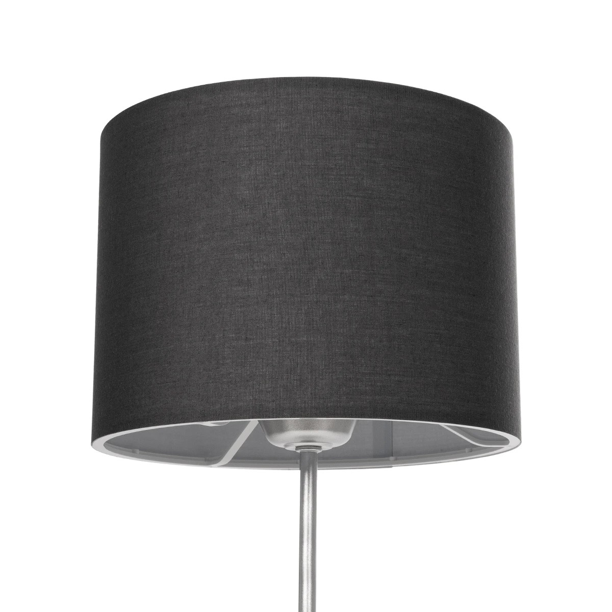 GloboStar® WIZ 203-0179 Μοντέρνο Επιτραπέζιο Φωτιστικό Πορτατίφ Μονόφωτο 1 x E27 IP20 Ασημί Μέταλλο με Γκρι Ύφασμα - Μ22 x Π22 x Υ36.5cm 6 GloboStar® WIZ 203-0179 Μοντέρνο Επιτραπέζιο Φωτιστικό Πορτατίφ Μονόφωτο 1 x E27 IP20 Ασημί Μέταλλο με Γκρι Ύφασμα - Μ22 x Π22 x Υ36.5cm - Image 5