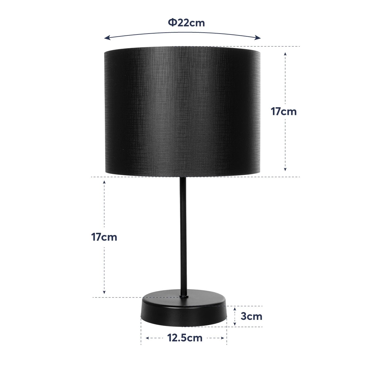 GloboStar® WIZ 203-0179 Μοντέρνο Επιτραπέζιο Φωτιστικό Πορτατίφ Μονόφωτο 1 x E27 IP20 Ασημί Μέταλλο με Γκρι Ύφασμα - Μ22 x Π22 x Υ36.5cm 9 GloboStar® WIZ 203-0179 Μοντέρνο Επιτραπέζιο Φωτιστικό Πορτατίφ Μονόφωτο 1 x E27 IP20 Ασημί Μέταλλο με Γκρι Ύφασμα - Μ22 x Π22 x Υ36.5cm - Image 8