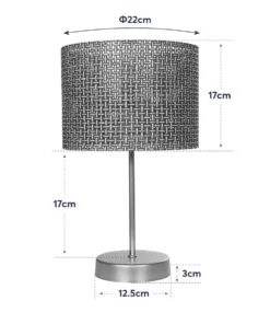 GloboStar® WIZ 203-0181 Μοντέρνο Επιτραπέζιο Φωτιστικό Πορτατίφ Μονόφωτο 1 x E27 IP20 Χρυσο Μέταλλο με Καφέ & Μπεζ Διάτρητο Ύφασμα - Μ22 x Π22 x Υ36.5cm 16 203 0181 8