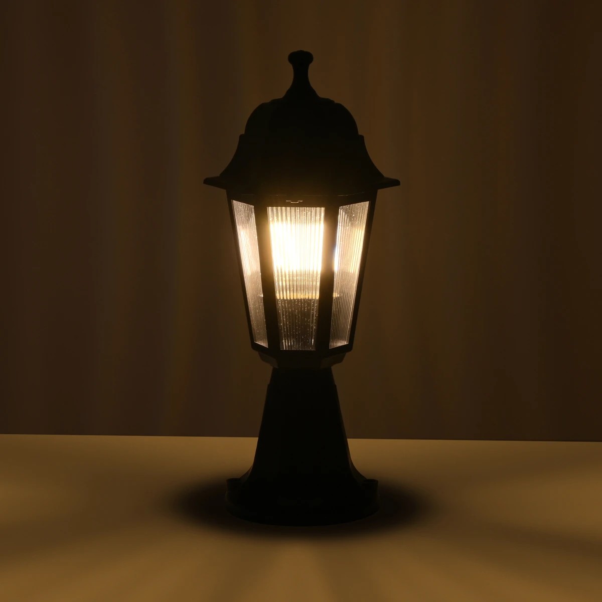 GloboStar® VITRO 203-0190 Vintage Επιδαπέδιο Φωτιστικό Φαναράκι Μονόφωτο 1 x E27 IP44 Μαύρο & Διάφανο Πλαστικό - Μ17 x Π17 x Υ40cm 3 GloboStar® VITRO 203-0190 Vintage Επιδαπέδιο Φωτιστικό Φαναράκι Μονόφωτο 1 x E27 IP44 Μαύρο & Διάφανο Πλαστικό - Μ17 x Π17 x Υ40cm - Image 2