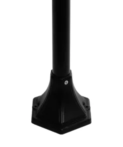 GloboStar® VITRO 203-0192 Vintage Επιδαπέδιο Φωτιστικό Κολωνάκι Κήπου Μονόφωτο 1 x E27 IP44 Μαύρο & Διάφανο Πλαστικό - Μ17 x Π17 x Υ100cm 13 203 0192 6