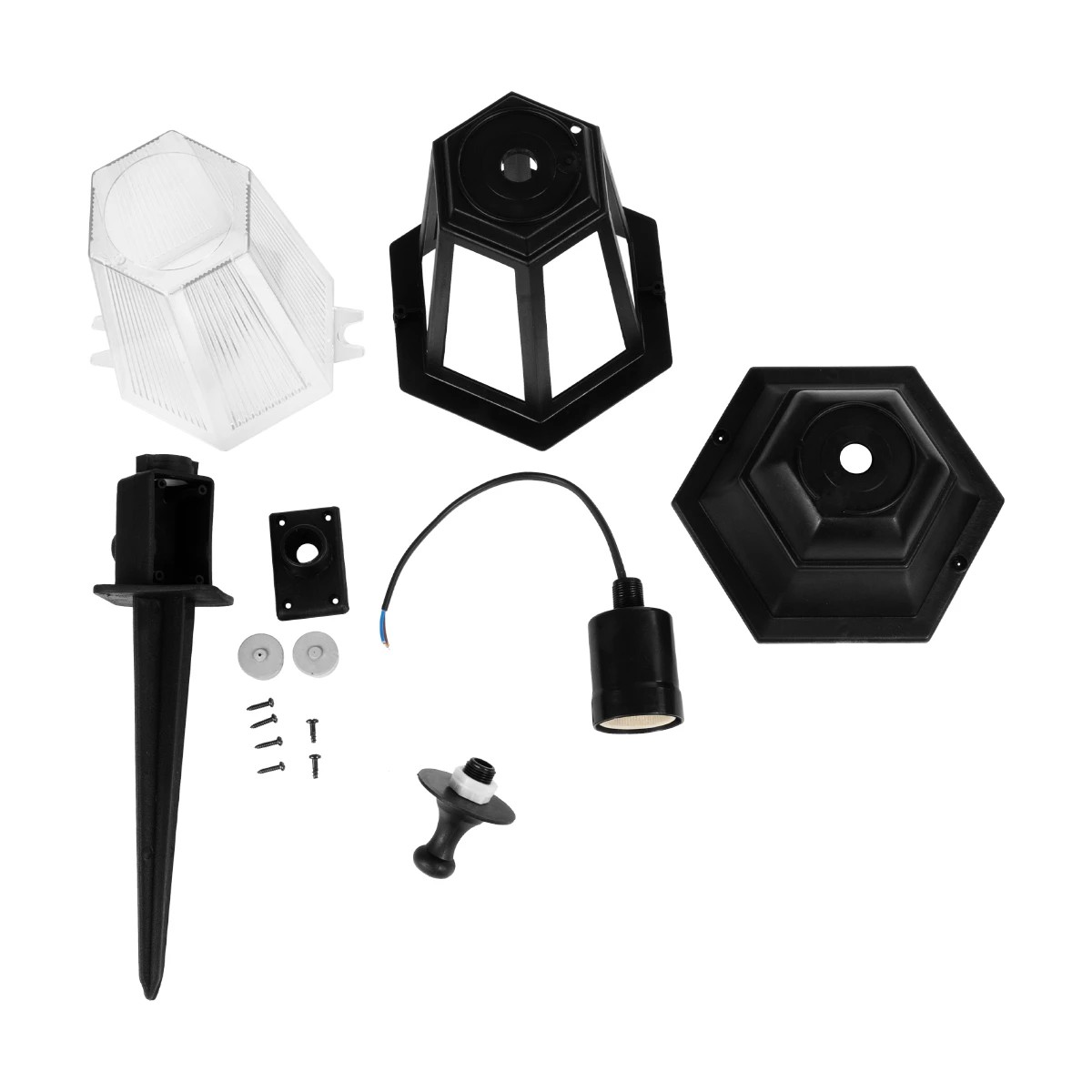 GloboStar® VITRO 203-0193 Vintage Καρφωτό Φωτιστικό Φαναράκι Μονόφωτο 1 x E27 IP44 Μαύρο & Διάφανο Πλαστικό - Μ17 x Π17 x Υ55cm 7 GloboStar® VITRO 203-0193 Vintage Καρφωτό Φωτιστικό Φαναράκι Μονόφωτο 1 x E27 IP44 Μαύρο & Διάφανο Πλαστικό - Μ17 x Π17 x Υ55cm - Image 6